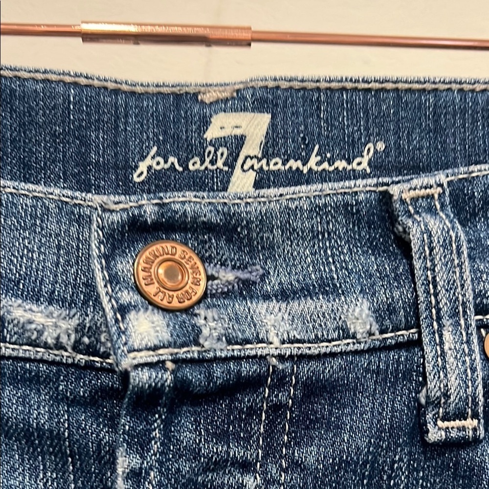 Blue Denim Mini Skirt - Picture 4 of 10